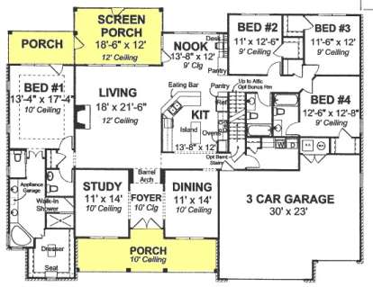 Floorplan 1 for House Plan #4848-00142