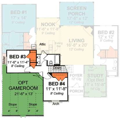 Floorplan 2 for House Plan #4848-00144
