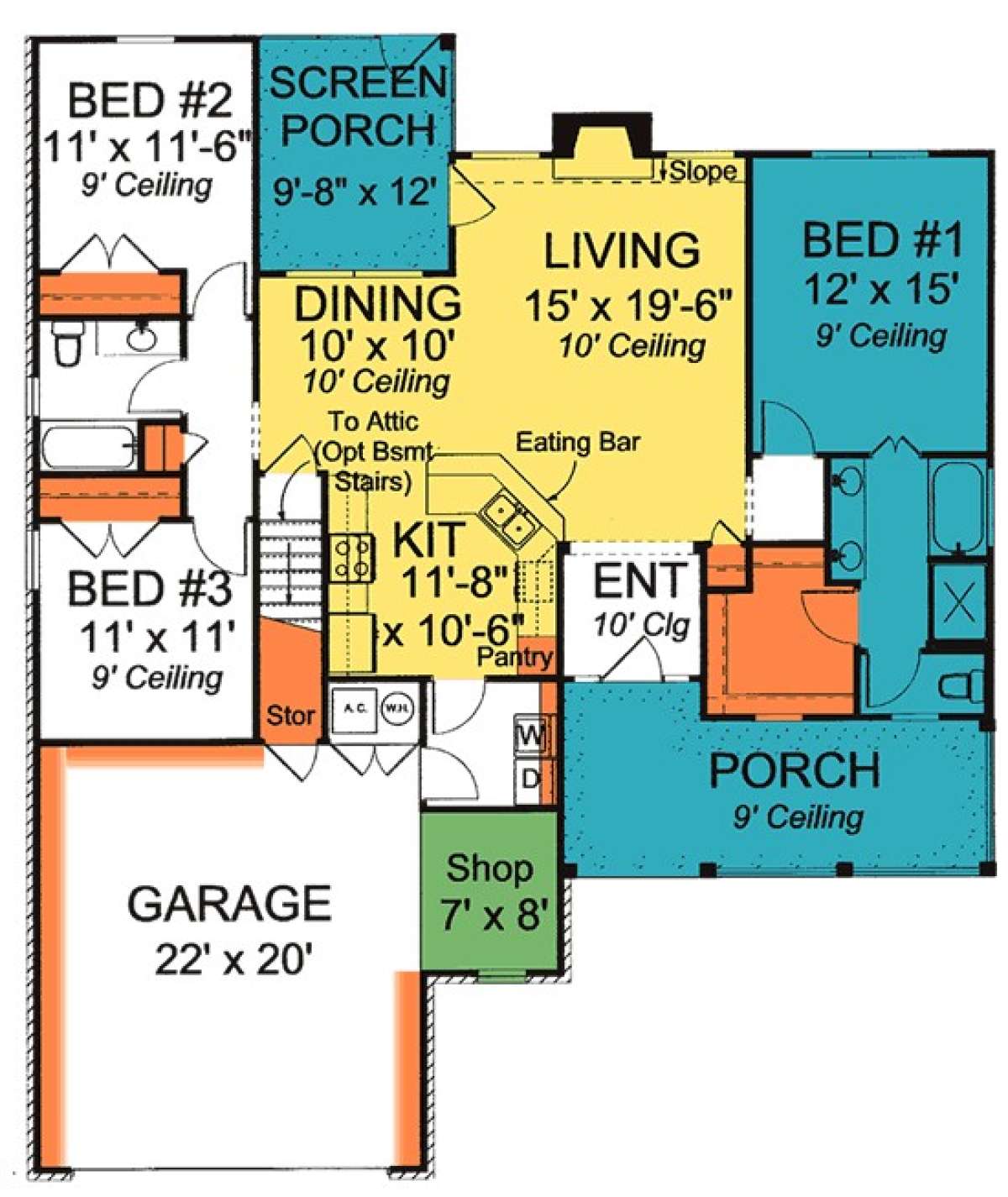 Floorplan 1 for House Plan #4848-00145