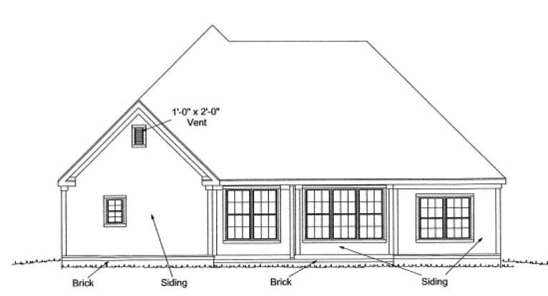 Ranch House Plan #4848-00146 Elevation Photo