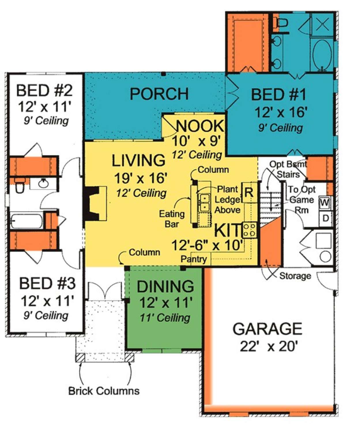 Floorplan 1 for House Plan #4848-00146