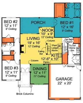 Floorplan 1 for House Plan #4848-00146