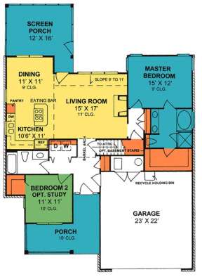 Floorplan 1 for House Plan #4848-00148