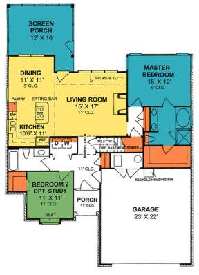 Floorplan 1 for House Plan #4848-00149