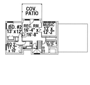 Basement Floor for House Plan #039-00130