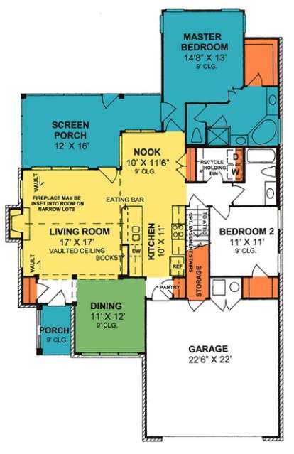 Floorplan 1 for House Plan #4848-00150