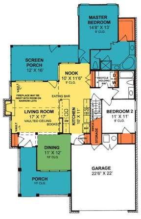Floorplan 1 for House Plan #4848-00152