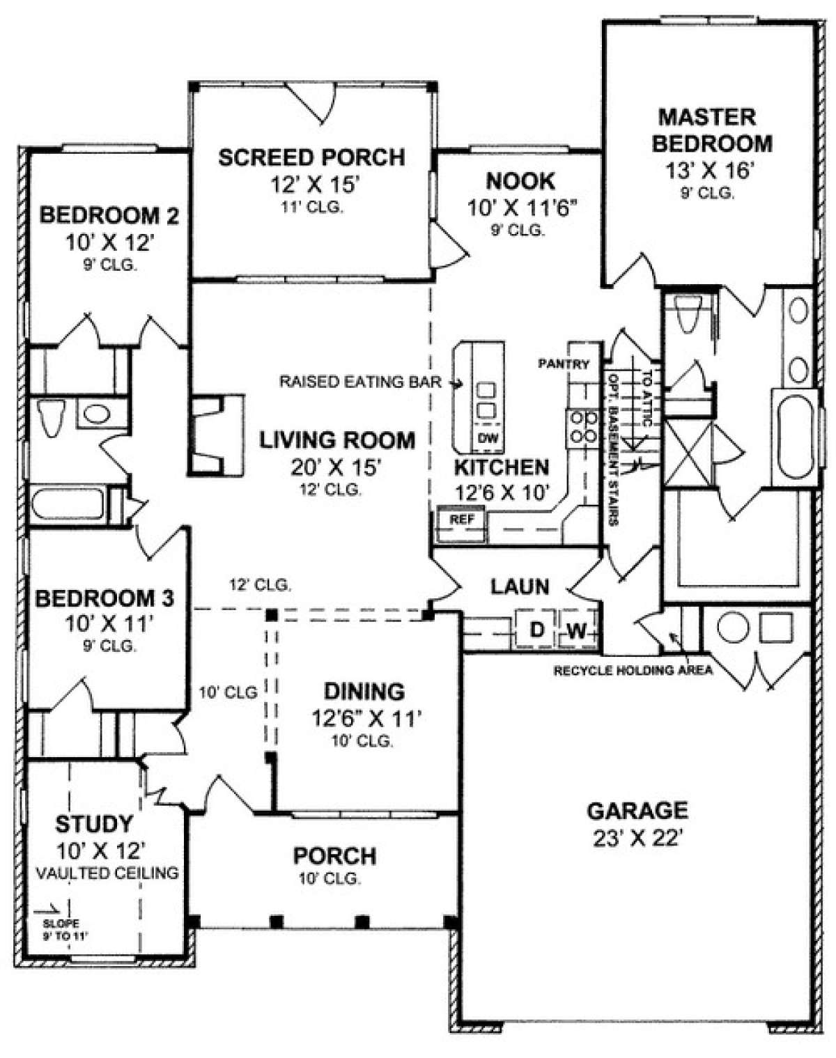 Floorplan 1 for House Plan #4848-00154