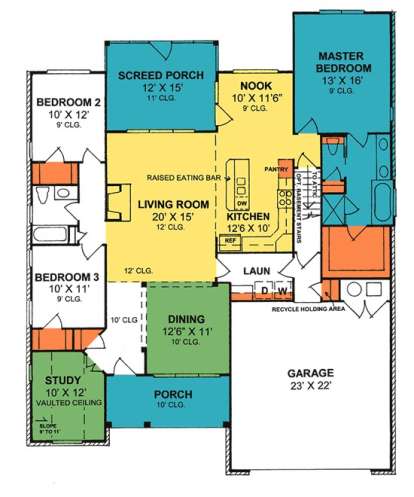 Floorplan 1 for House Plan #4848-00155