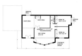 Basement Floor for House Plan #039-00131