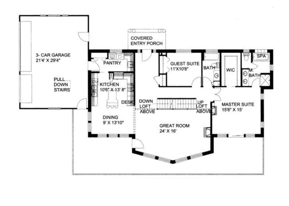 Main Floor for House Plan #039-00131