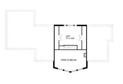 Loft Floor for House Plan #039-00131