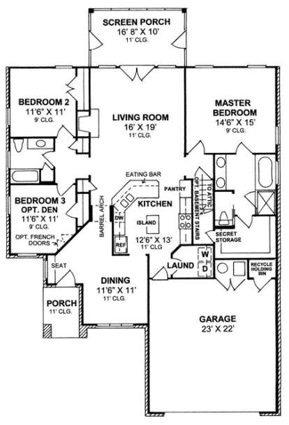 Floorplan 1 for House Plan #4848-00161