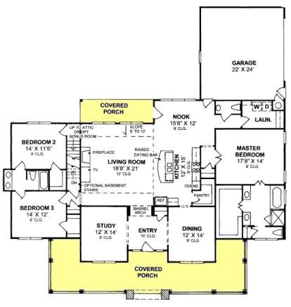 Floorplan 1 for House Plan #4848-00164