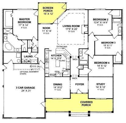 Floorplan 1 for House Plan #4848-00165