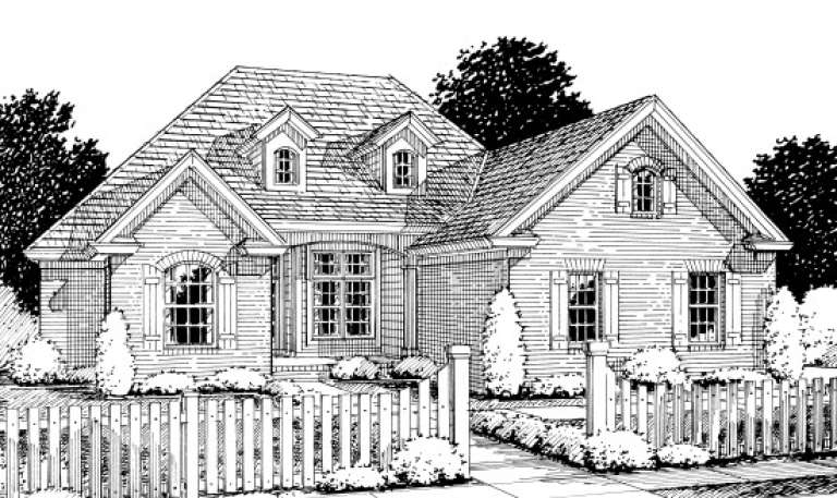 Ranch House Plan #4848-00166 Elevation Photo