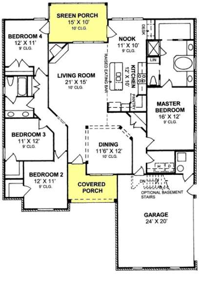 Floorplan1 for House Plan #4848-00166