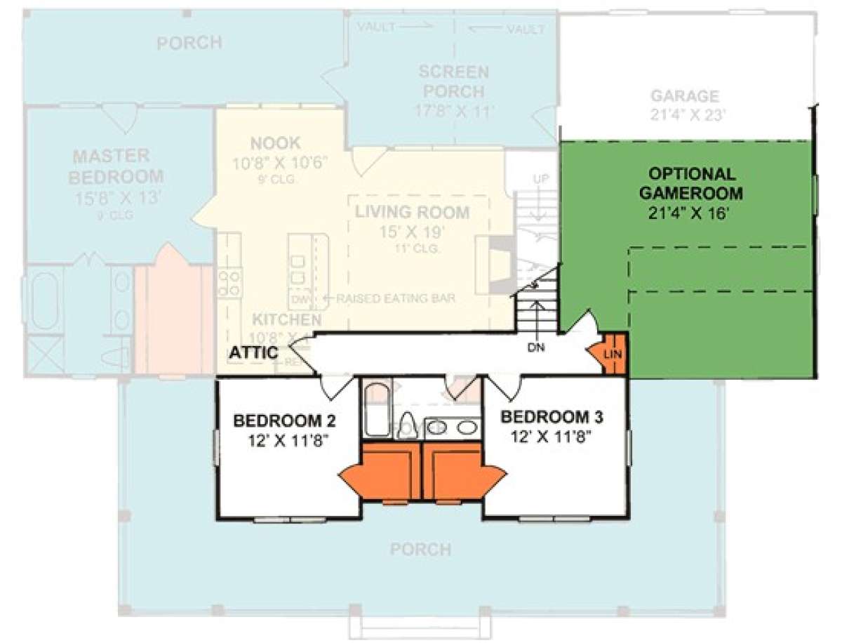 Country Plan - 1,980 Square Feet, 3 Bedrooms, 2.5 Bathrooms | Floor ...