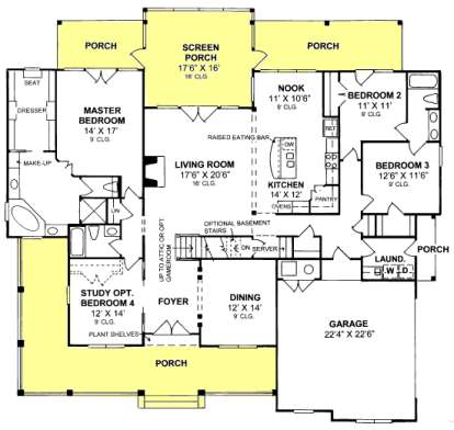 Floorplan 1 for House Plan #4848-00168
