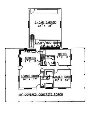 First Floor for House Plan #039-00132
