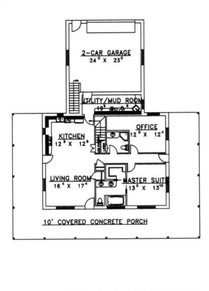 First Floor for House Plan #039-00132