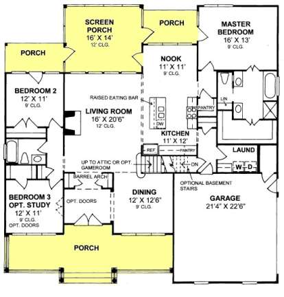 Floorplan 1 for House Plan #4848-00170