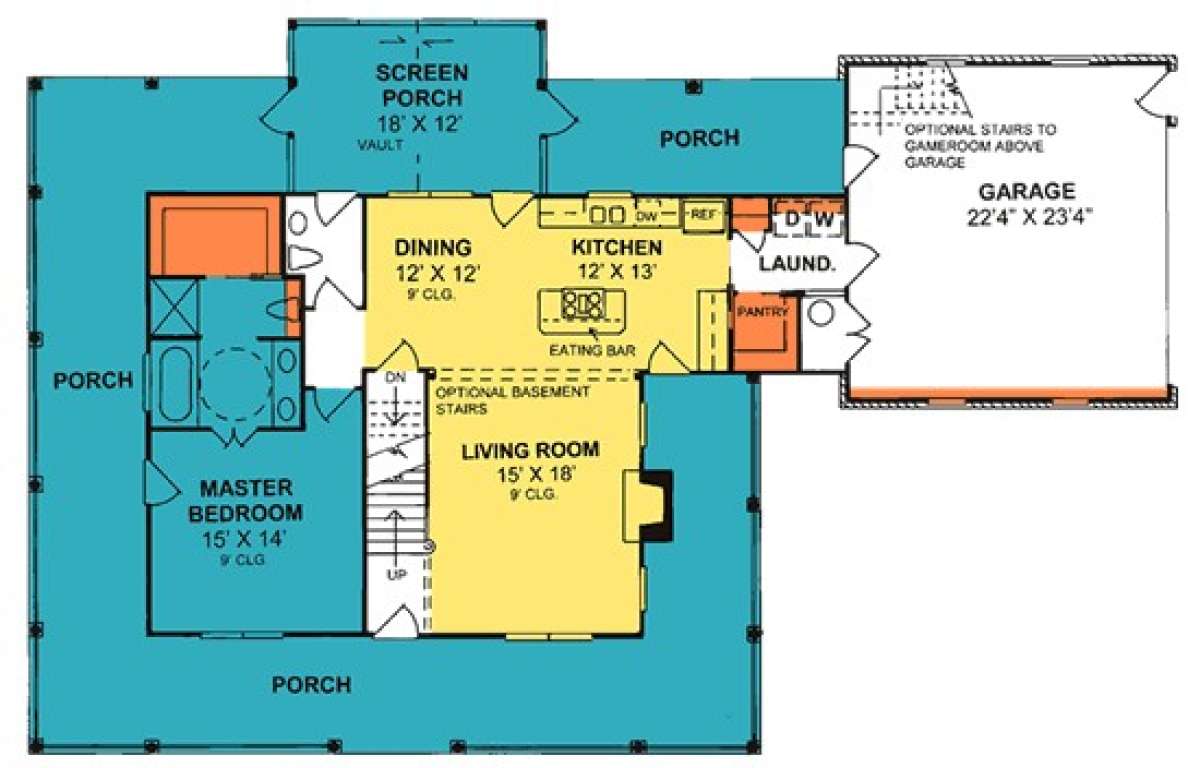 Floorplan 1 for House Plan #4848-00173