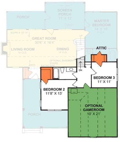 Floorplan 2 for House Plan #4848-00175