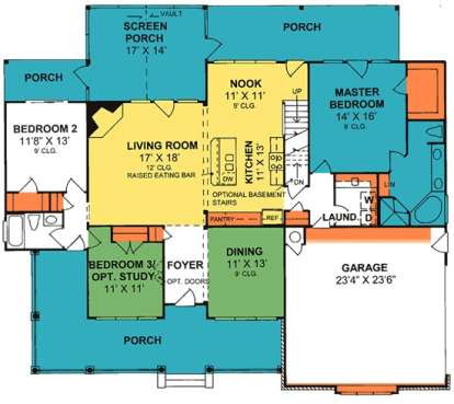 Floorplan 1 for House Plan #4848-00176
