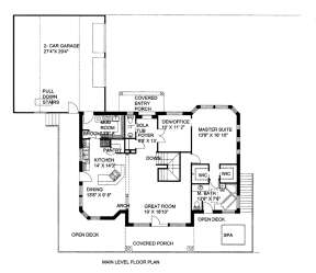 Basement Floor for House Plan #039-00133