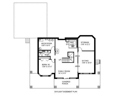 Basement for House Plan #039-00133