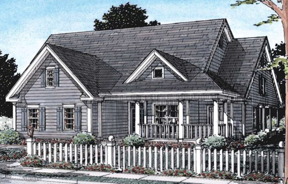 Plan de maison de ranch, 3 chambres et 2 salles de bain, design Mennea ( - France