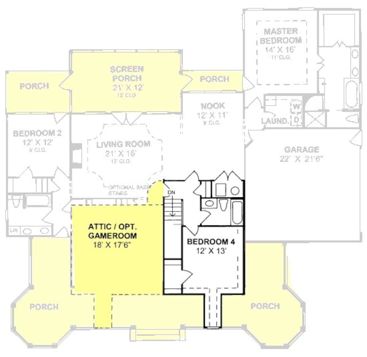 Floorplan 2 for House Plan #4848-00182