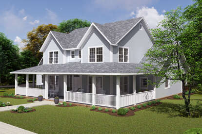 Farmhouse House Plan #4848-00183 Elevation Photo