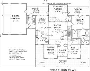 Floorplan 1 for House Plan #4848-00183