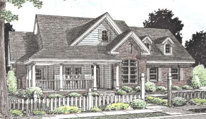 Ranch House Plan #4848-00184 Elevation Photo