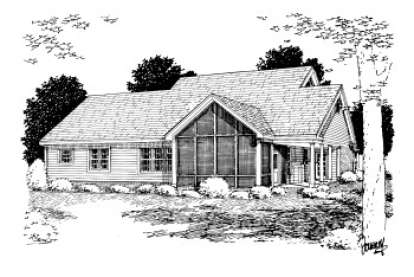 Ranch House Plan #4848-00184 Elevation Photo