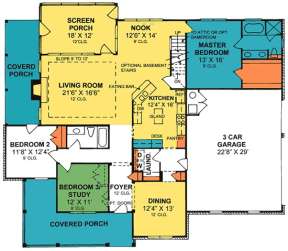 Floorplan 1 for House Plan #4848-00184