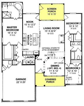 Floorplan 1 for House Plan #4848-00187