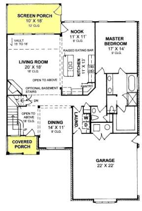 Floorplan 1 for House Plan #4848-00188