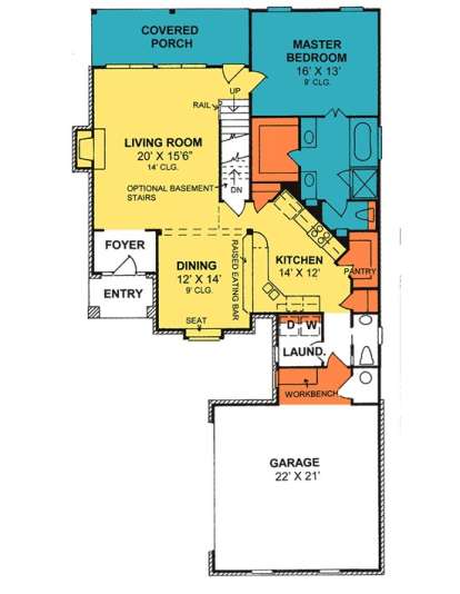 Floorplan 1 for House Plan #4848-00189