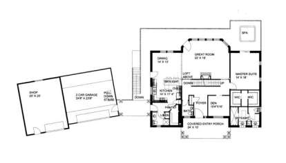 First Floor for House Plan #039-00134