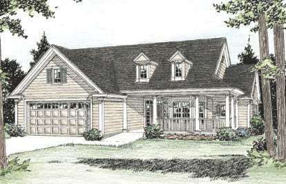Ranch House Plan #4848-00193 Elevation Photo