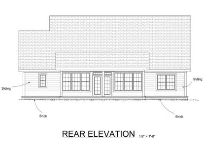Ranch House Plan #4848-00193 Elevation Photo
