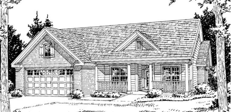 Country House Plan #4848-00196 Elevation Photo