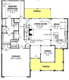 Floorplan 1 for House Plan #4848-00197