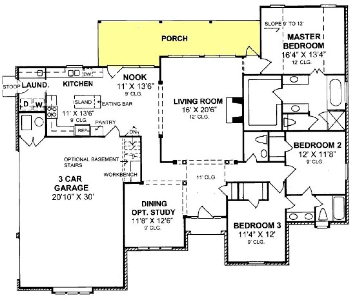 Floorplan 1 for House Plan #4848-00199