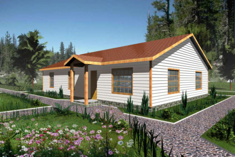Ranch House Plan #039-00135 Elevation Photo