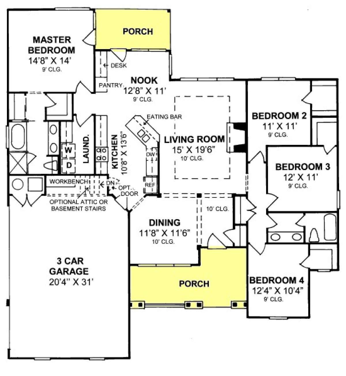 Floorplan 1 for House Plan #4848-00200