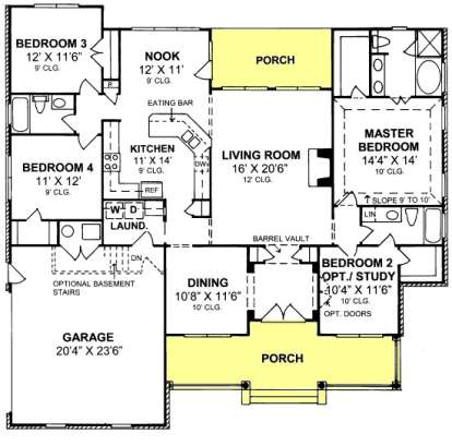 Floorplan 1 for House Plan #4848-00201